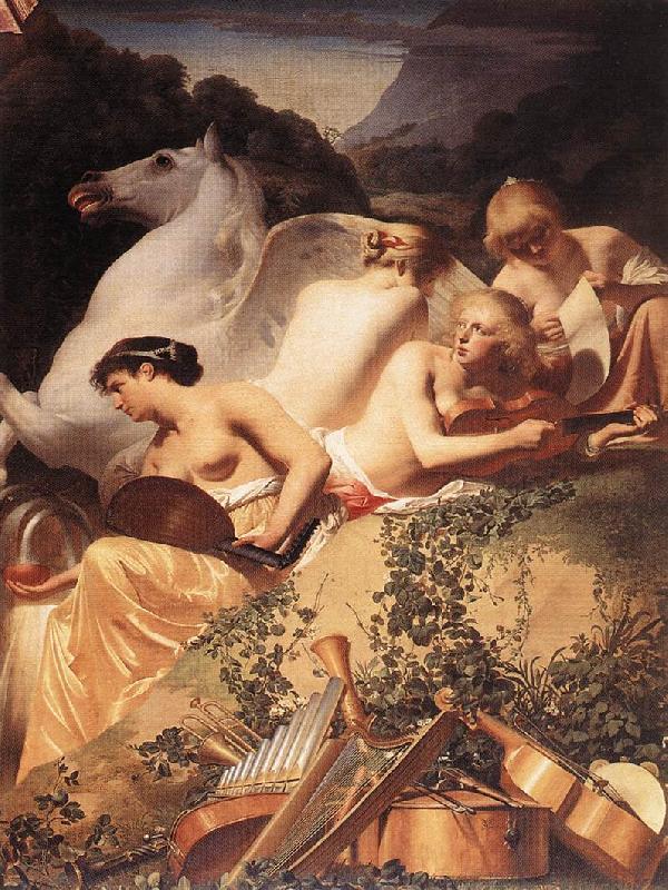EVERDINGEN, Caesar van The Four Muses with Pegasus fg Sweden oil painting art